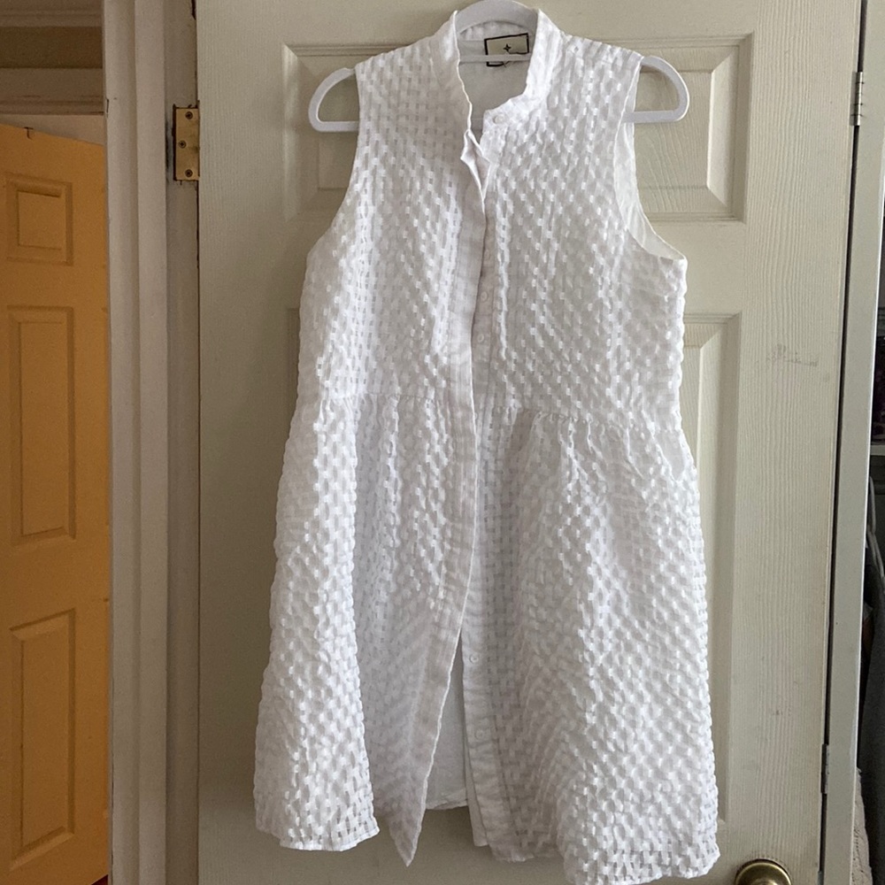 Tuckernuck White Woven Shirt Dress